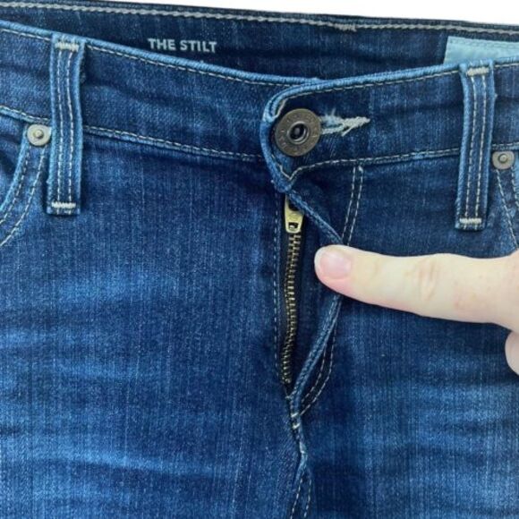 AG Adriano Goldschmied The Stilt Cigarette Leg Dark Wash Denim Jeans Women's 27R - Picture 3 of 10